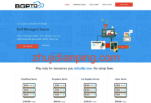 bgpto：新加坡cn2 gia独立服务器，$49/月，e3-1230v3/16g内存/480gSSD/10M&100M带宽-主机点评