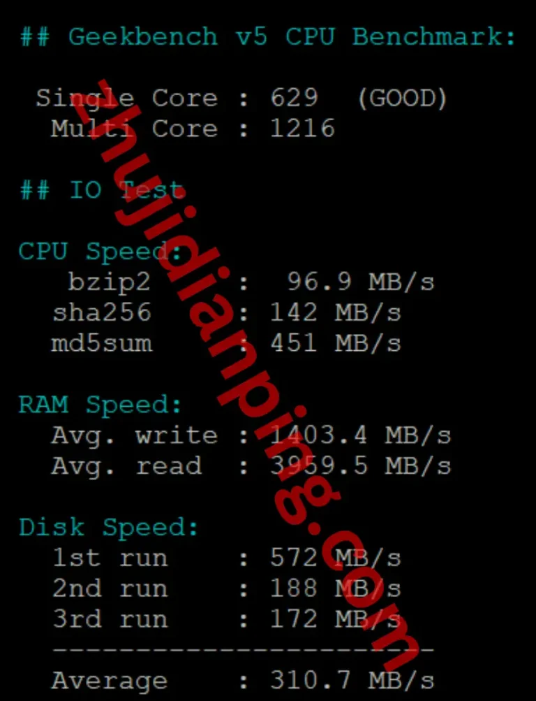cubecloud香港CN2 GIA - VPS性能测试