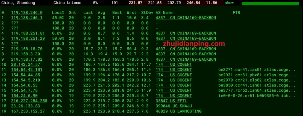 lamhosting us-b-联通去程