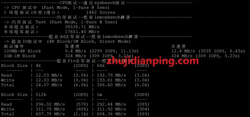 lamhosting香港HKCR-CPU内存硬盘DD测试