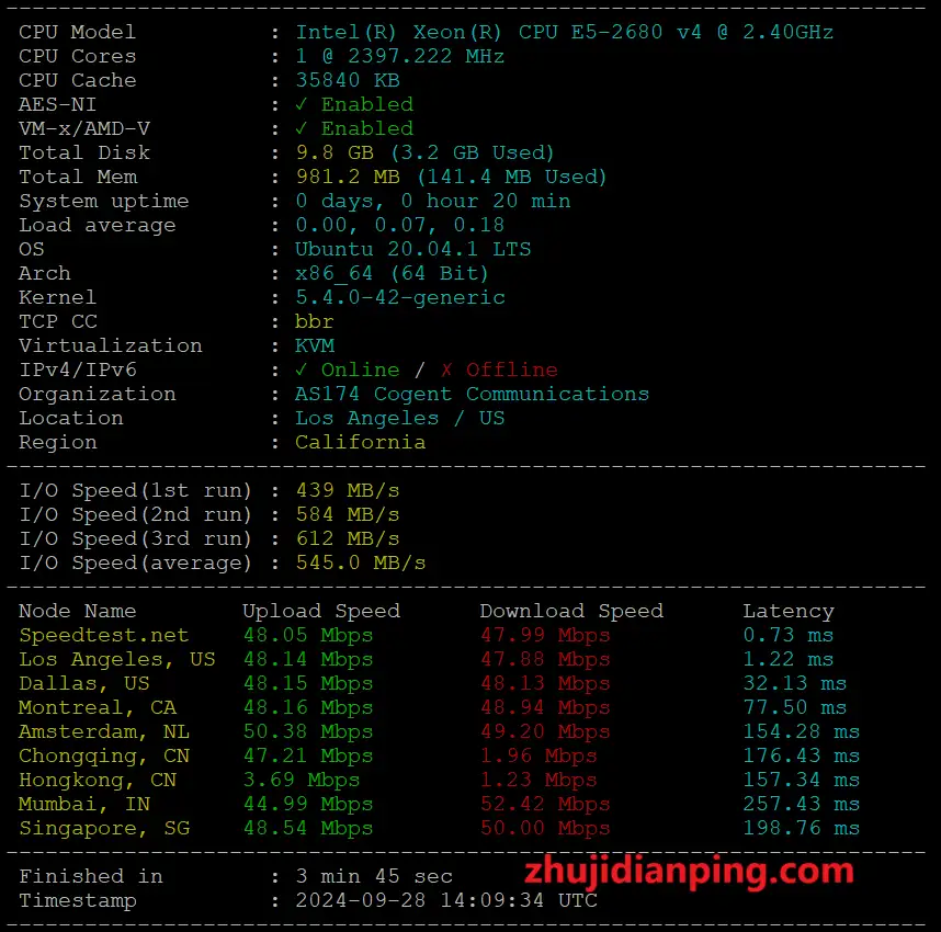 LisaHost美国9929精品网VPS-主机配置