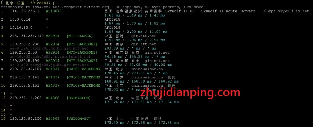 skywolf香港HK Lite VPS测试-北京联通回程