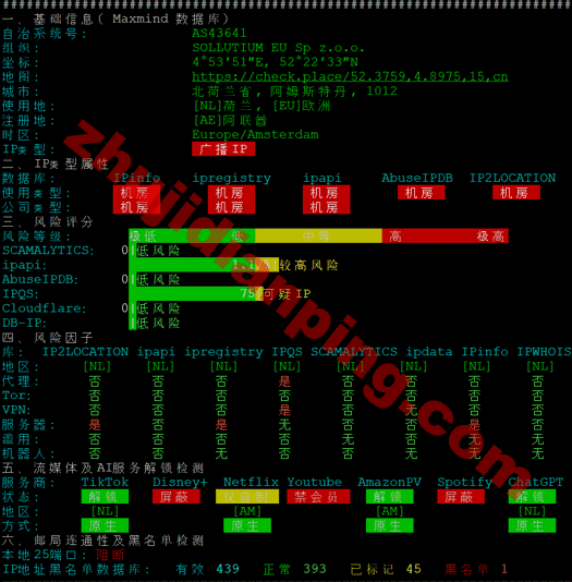 serversguru-荷兰vps-IPv4质量测试