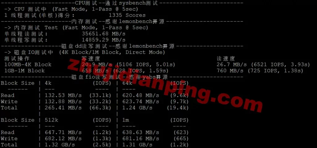 ethernetservers-洛杉矶VPS-cpu内存硬盘dd读写测试