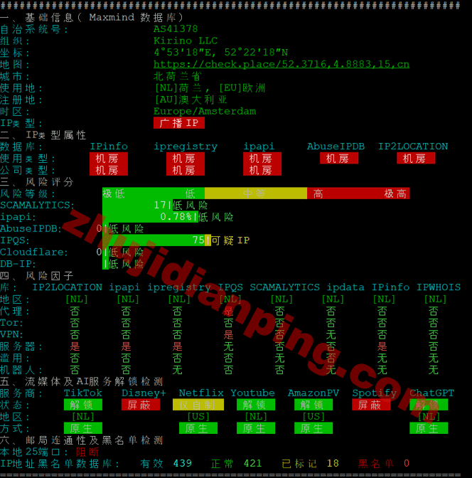 Saltyfish-荷兰VPS-ipv4质量测试