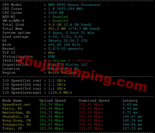 Saltyfish-荷兰VPS-主机配置