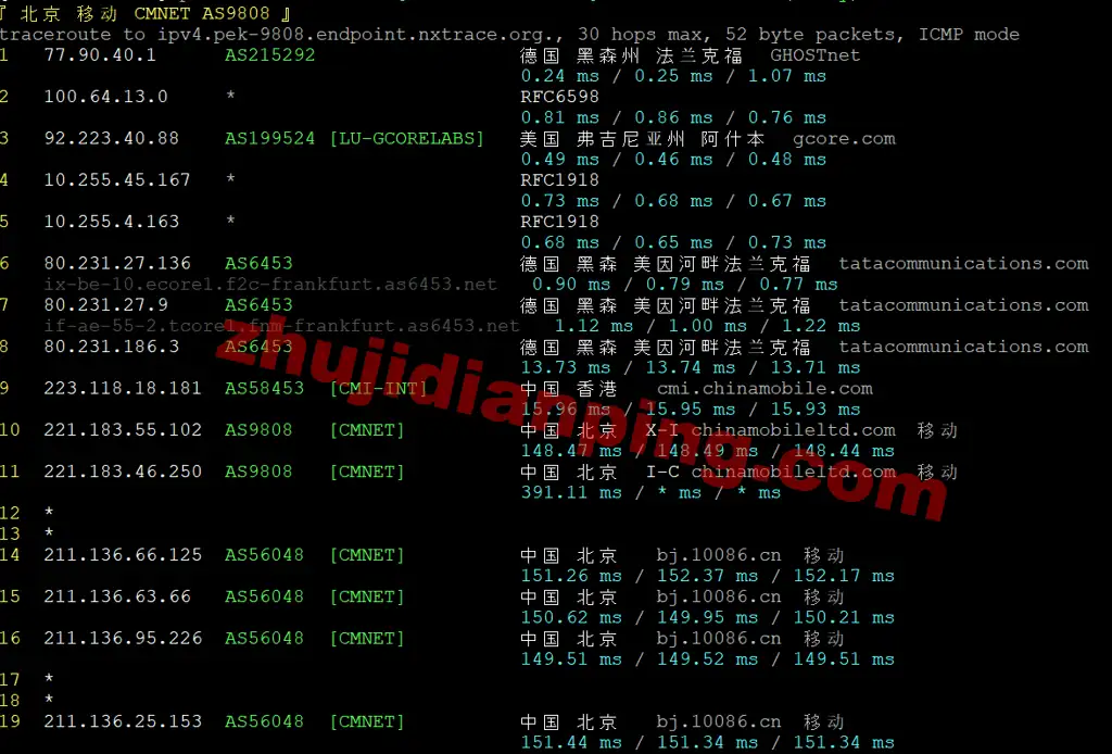 servitro-德国VPS-北京移动回程