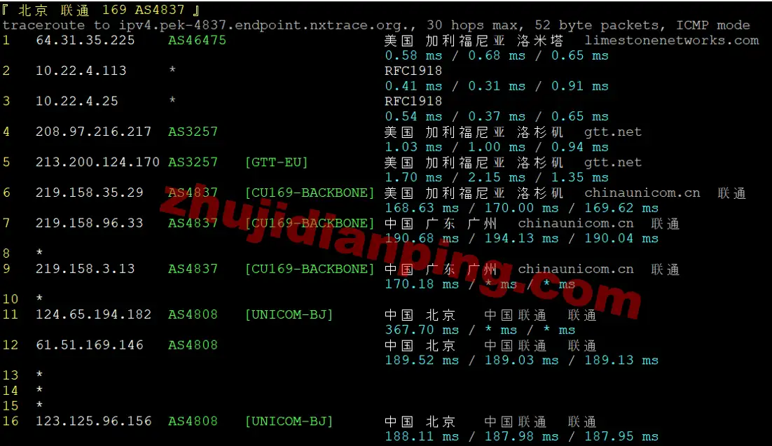 ethernetservers-洛杉矶VPS-北京联通回程