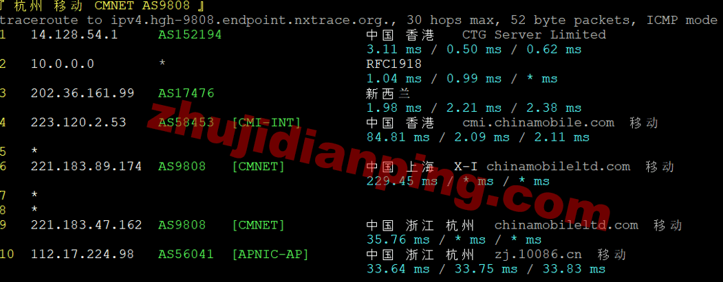 Tudcloud-香港VPS-杭州移动回程