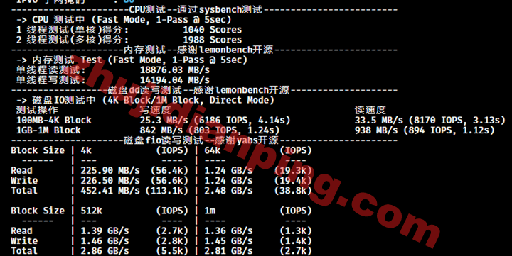 Bitsflow好不好?凤凰城VPS测评 - 主机点评 凤凰城VPS-CPU内存硬盘dd读写测试