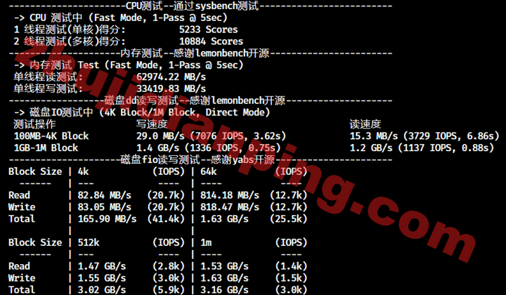 Evoxt马来西亚VPS评测结果 - 主机点评 马来西亚VPS-CPU内存硬盘dd读写测试