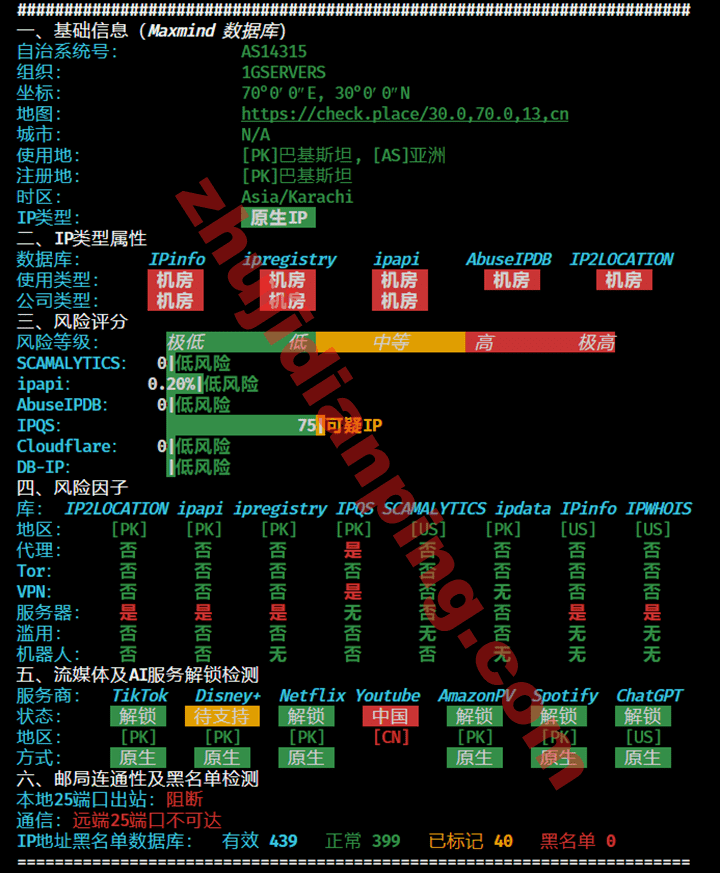 Bitsflow好不好?凤凰城VPS测评 - 主机点评 凤凰城VPS-IPv4质量测试