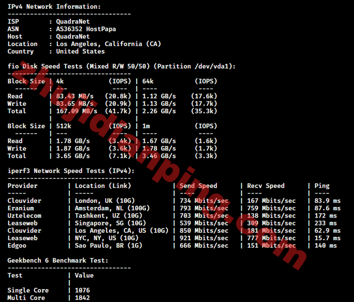 Racknerd怎么样?加拿大多伦多VPS测评 - 主机点评 加拿大多伦多vps-iperf3部分节点与性能测试