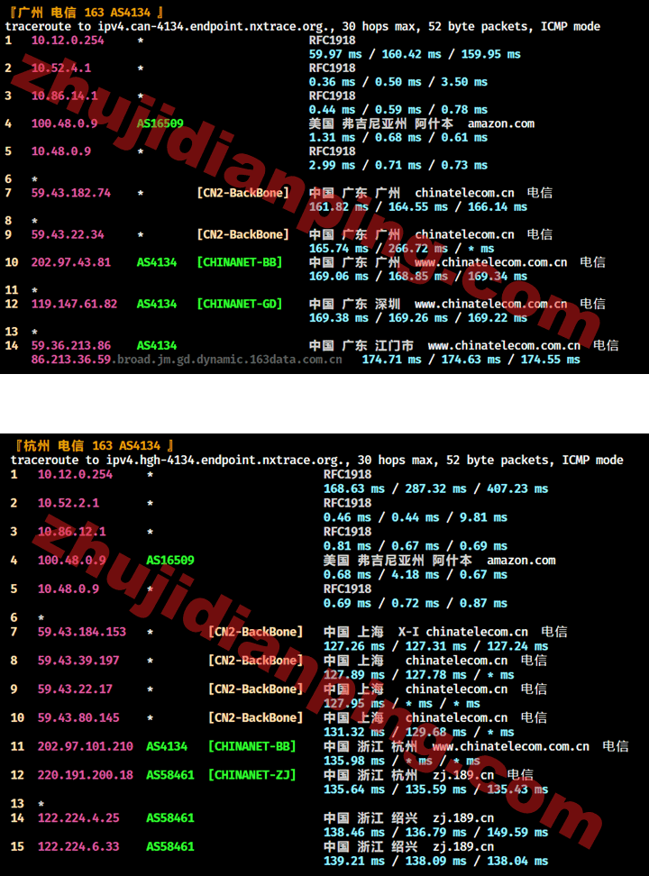 美国CN2 GIA VPS-广州杭州电信回程