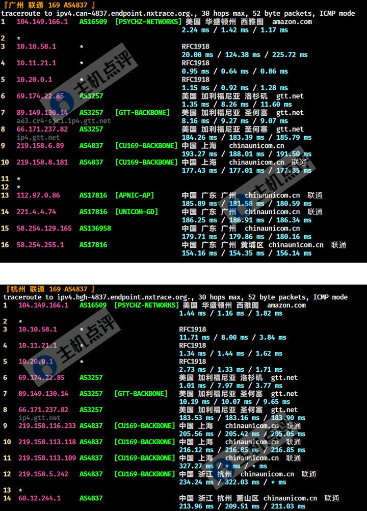 洛杉矶VPS-广州杭州联通回程
