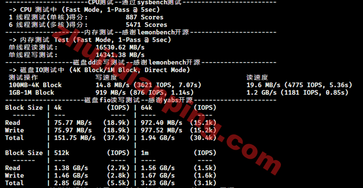 搬瓦工-日本大阪JPOS_6机房-CPU内存硬盘dd读写测试