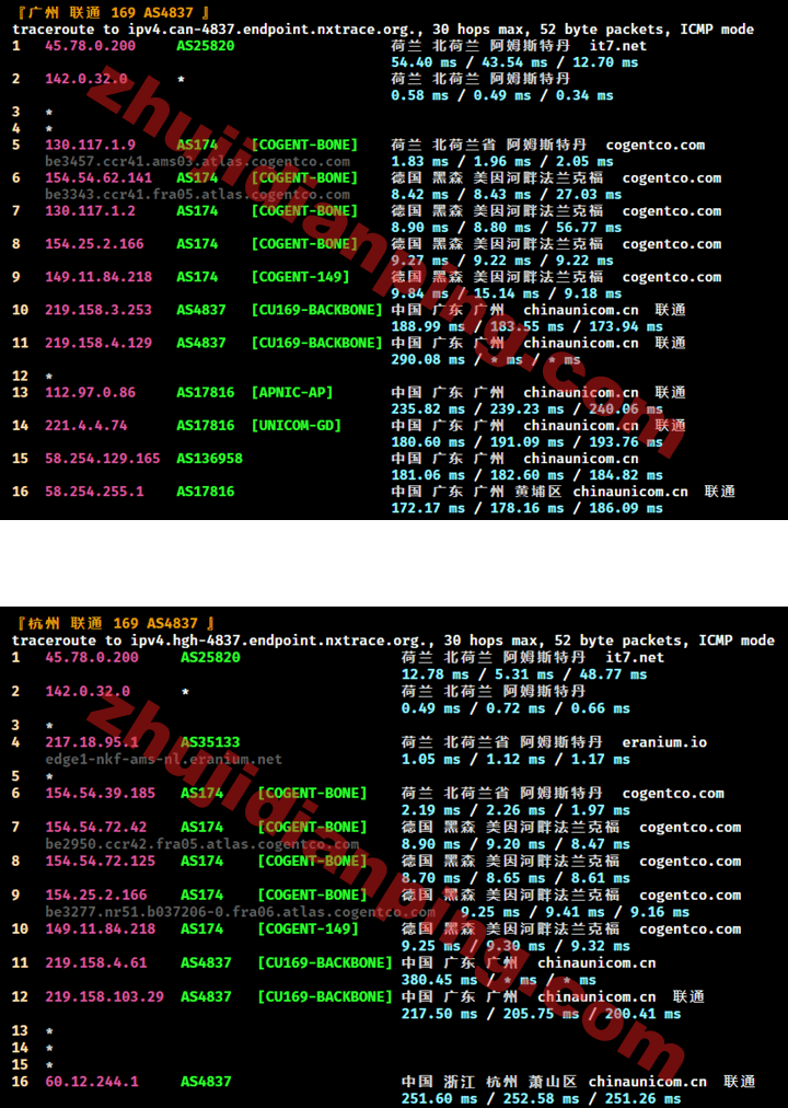 搬瓦工_荷兰DC2机房VPS-广州杭州联通回程