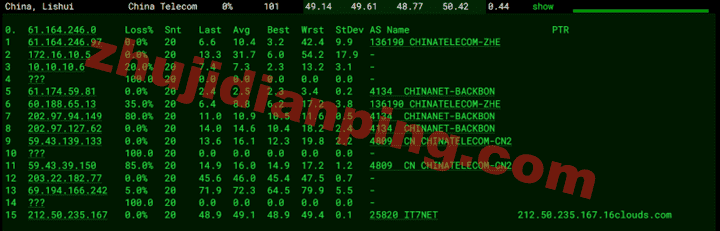 搬瓦工-日本大阪JPOS_6机房-电信去程