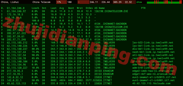 搬瓦工_荷兰DC2机房VPS-电信去程