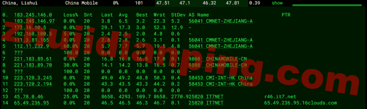 搬瓦工日本东京JPTYO_8机房CN2 GIA测评 - 主机点评 搬瓦工-日本东京JPTYO_8机房-移动去程