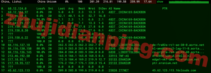 搬瓦工_荷兰DC2机房VPS-联通去程